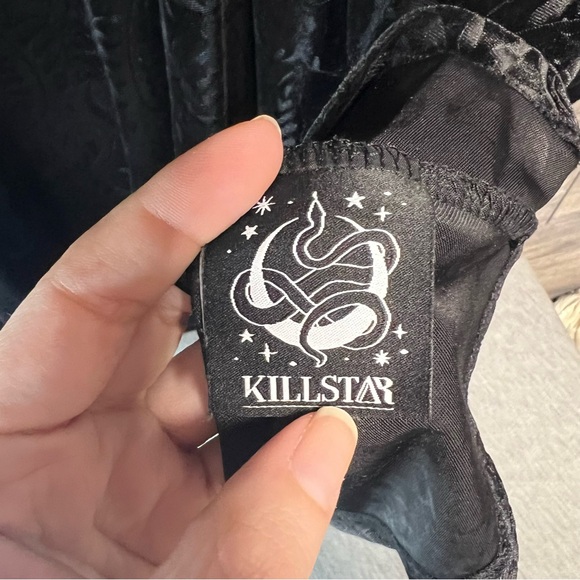 Killstar Black Patterned Long Sleeve Dress - Picture 5 of 5